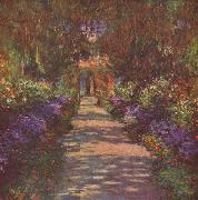 Claude Monet Garden Path, oil painting on canvas